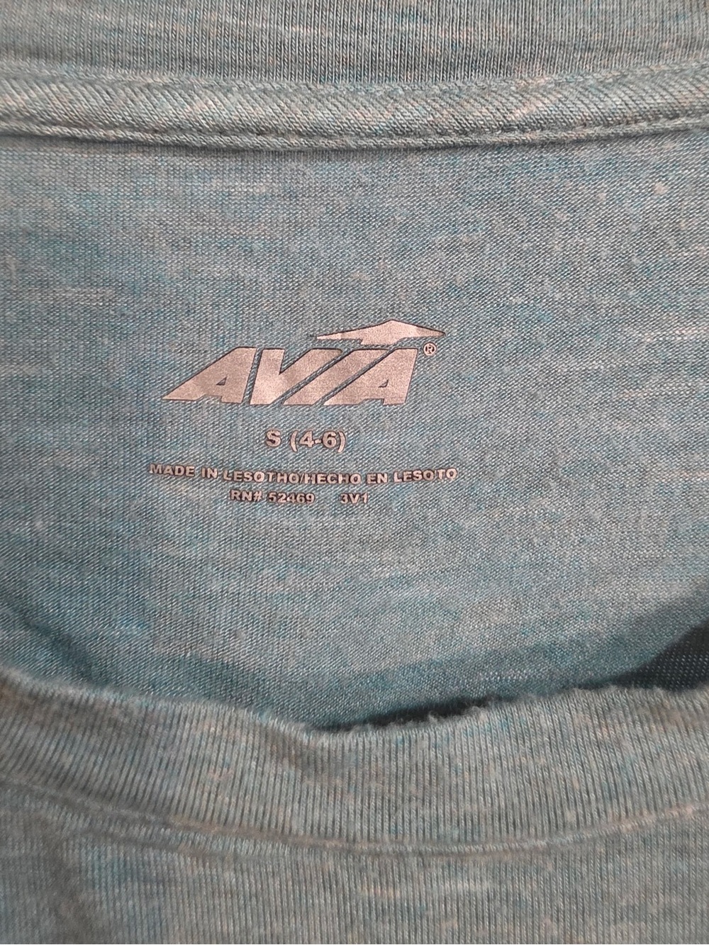 Avia Teal Twist-Front Short Sleeve Tee - Picture 2 of 3